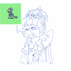 Size: 5000x5000 | Tagged: safe, artist:xasslash, imported from derpibooru, oc, oc only, oc:flynn the icecold, griffon, cape, clothes, crown, crystal, halloween, hand, holiday, jewelry, regalia, sketch, solo, staff