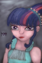 Size: 2660x3970 | Tagged: safe, imported from derpibooru, twilight sparkle, equestria girls, friendship through the ages, eye clipping through hair, eyebrows, eyebrows visible through hair, female, high res, solo, uncanny valley