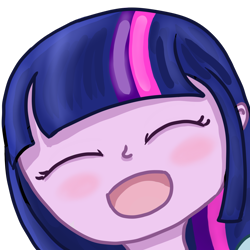 Size: 2000x2000 | Tagged: safe, artist:heaveneugene, artist:heavenheathen, imported from derpibooru, twilight sparkle, equestria girls, blushing, bust, eyes closed, female, high res, open mouth, simple background, solo, transparent background