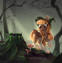 Size: 1280x1297 | Tagged: safe, artist:laymy, imported from derpibooru, oc, oc only, pegasus, pony, mushroom, solo