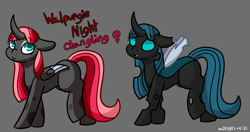 Size: 3528x1860 | Tagged: safe, artist:walpurgie, imported from derpibooru, oc, oc only, oc:walpurgie night, changeling, female, ponysona, solo