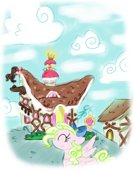 Size: 1000x1284 | Tagged: safe, artist:gallantserver, imported from derpibooru, oc, oc only, oc:key lime pie, pegasus, pony, female, mare, offspring, parent:cheese sandwich, parent:pinkie pie, parents:cheesepie, simple background, solo, sugarcube corner, transparent background