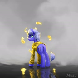 Size: 2175x2175 | Tagged: safe, artist:anticular, imported from derpibooru, oc, oc only, oc:can opener, pony, unicorn, high res, magic, solo, vylet pony