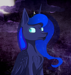 Size: 990x1050 | Tagged: safe, artist:noctivage, imported from derpibooru, princess luna, alicorn, pony, chest fluff, princess, solo