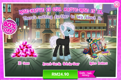Size: 1038x687 | Tagged: safe, imported from derpibooru, pony, advertisement, avant-garde soiree-goer, background pony, clothes, costs real money, elderly, gameloft, official, sweater, turtleneck