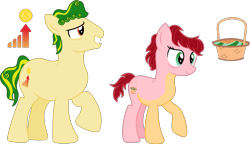 Size: 2201x1264 | Tagged: safe, artist:littlejurnalina, imported from derpibooru, oc, oc:citrus bearer, oc:sugar daddy, earth pony, female, male, mare, simple background, stallion, transparent background