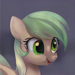 Size: 1024x1024 | Tagged: safe, imported from derpibooru, pegasus, pony, ai content, ai generated, female, generator:thisponydoesnotexist, gray background, simple background, solo