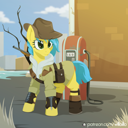 Size: 1600x1600 | Tagged: safe, artist:willoillo, imported from derpibooru, oc, oc only, earth pony, pony, fallout equestria, commission, fallout, female, solo