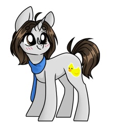 Size: 686x751 | Tagged: safe, artist:madkadd, imported from derpibooru, oc, oc only, pony, unicorn, clothes, horn, male, scarf, simple background, smiling, solo, stallion, unicorn oc, white background