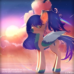 Size: 2340x2340 | Tagged: safe, artist:杏银花开, imported from derpibooru, oc, oc only, oc:lanni feather, pegasus, pony, female, high res, looking at you, mare, pegasus oc, solo