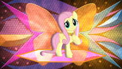 Size: 3840x2160 | Tagged: safe, artist:jhayarr23, artist:laszlvfx, edit, imported from derpibooru, fluttershy, pegasus, pony, cute, element of kindness, female, high res, hoof on chest, looking at you, mare, shyabetes, smiling, smiling at you, solo, wallpaper, wallpaper edit