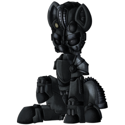 Size: 1280x1280 | Tagged: safe, artist:kranonetwork, imported from derpibooru, oc, oc only, oc:steelhooves, earth pony, pony, fallout equestria, balefire blues, hearts of iron 4, sitting, solo