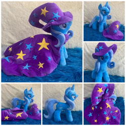 Size: 1280x1280 | Tagged: safe, artist:purpura95, imported from derpibooru, trixie, pony, unicorn, irl, photo, plushie, solo