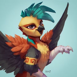 Size: 3000x3000 | Tagged: safe, artist:annna markarova, imported from derpibooru, oc, oc only, oc:atlamanticaricusika'n, griffon, griffon oc, high res, male