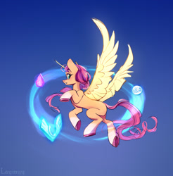 Size: 1280x1299 | Tagged: safe, artist:laymy, imported from derpibooru, sunny starscout, alicorn, pony, spoiler:my little pony: a new generation, earth pony crystal, g5, my little pony: a new generation, pegasus crystal, solo, unicorn crystal