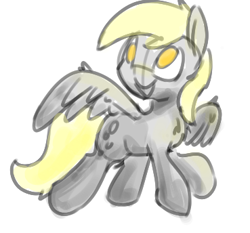 Size: 369x344 | Tagged: source needed, useless source url, safe, artist:firecracker, derpy hooves, pegasus, pony, aggie.io, female, flying, mare, open mouth, simple background, solo, spread wings, wings