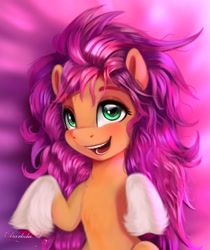 Size: 1854x2209 | Tagged: safe, artist:darksly, imported from derpibooru, sunny starscout, earth pony, pony, body pillow, commission, dakimakura cover, female, g5, high res, mare, messy mane, my little pony: a new generation, open mouth, open smile, preview, smiling, solo