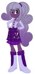 Size: 409x853 | Tagged: safe, artist:madlilon2051, imported from derpibooru, oc, oc only, oc:violet quartz, equestria girls, base used, boots, clothes, equestria girls-ified, female, hand on hip, shoes, simple background, skirt, solo, transparent background