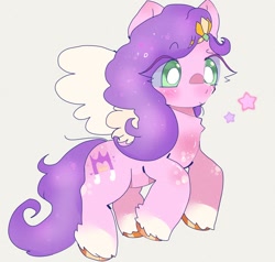 Size: 1024x976 | Tagged: safe, artist:bug-roux, imported from derpibooru, pipp petals, pegasus, pony, adorapipp, chest fluff, cute, female, g5, mare, my little pony: a new generation, solo, stars, white pupils