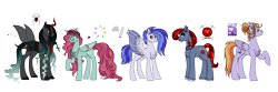 Size: 12000x4000 | Tagged: safe, artist:queenderpyturtle, imported from derpibooru, changepony, earth pony, hybrid, pegasus, pony, absurd resolution, female, mare, simple background, transparent background