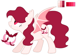 Size: 3000x2200 | Tagged: safe, artist:magicuniclaws, imported from derpibooru, oc, oc only, bat pony, pony, base used, bat pony oc, bat wings, ear fluff, ear tufts, fangs, female, high res, mare, red eyes, simple background, slit pupils, smiling, solo, spread wings, standing, tail, transparent background, wings