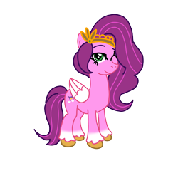 Size: 3024x3024 | Tagged: safe, artist:omegaridersangou, imported from derpibooru, pipp petals, pegasus, pony, female, g4, g5, g5 to g4, high res, my little pony: a new generation, one eye closed, simple background, solo, transparent background