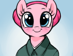 Size: 2600x2000 | Tagged: safe, artist:aer0 zer0, imported from derpibooru, pinkie pie, earth pony, semi-anthro, alternate hairstyle, clothes, female, high res, looking at you, mao zedong, meme, smiling, smiling at you, social credit, solo