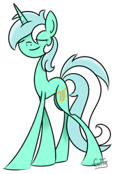 Size: 794x1202 | Tagged: safe, artist:cuttycommando, imported from derpibooru, lyra heartstrings, pony, unicorn, eyes closed, female, simple background, solo, transparent background