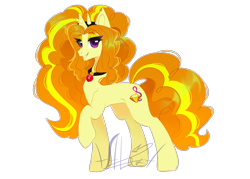 Size: 4200x3000 | Tagged: safe, artist:rainbowgirlyt, imported from derpibooru, adagio dazzle, pony, unicorn, equestria girls, female, grin, ponified, raised hoof, simple background, smiling, solo, transparent background