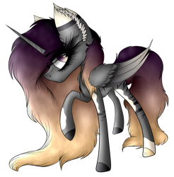 Size: 1731x1762 | Tagged: safe, artist:beamybutt, imported from derpibooru, oc, oc only, alicorn, pony, alicorn oc, ear fluff, eyelashes, female, horn, mare, raised hoof, simple background, solo, transparent background, wings