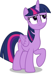 Size: 3945x5700 | Tagged: safe, artist:moonlight bloom, imported from derpibooru, twilight sparkle, alicorn, pony, school raze, .svg available, absurd resolution, female, folded wings, frown, horn, mare, multicolored mane, multicolored tail, purple eyes, raised hoof, shadow, simple background, solo, standing, svg, tail, transparent background, twilight sparkle (alicorn), vector, wings