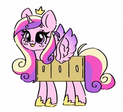 Size: 2250x2039 | Tagged: safe, artist:madkadd, imported from derpibooru, princess cadance, alicorn, pony, eyelashes, female, high res, hoof shoes, horn, mare, mi amore credenza, simple background, smiling, solo, white background, wings