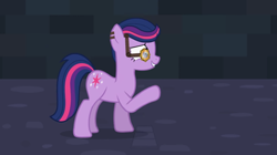 Size: 852x478 | Tagged: safe, artist:agrol, imported from derpibooru, twilight sparkle, earth pony, pony, alternate hairstyle, earth pony twilight, female, grin, hairstyle, let's start the game, nervous, nervous grin, race swap, smiling, youtube link