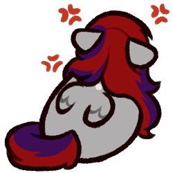 Size: 500x500 | Tagged: safe, artist:ak4neh, imported from derpibooru, oc, oc only, oc:evening prose, pegasus, pony, angry, emoji, emoticon, female, freckles, jewelry, mare, necklace, no talk me im angy, pearl necklace, simple background, solo, transparent background