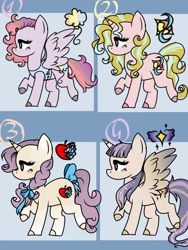 Size: 720x960 | Tagged: safe, artist:brot-art, imported from derpibooru, oc, oc only, alicorn, pegasus, unicorn, alicorn oc, base used, eyelashes, female, horn, magical lesbian spawn, mare, offspring, parent:applejack, parent:fluttershy, parent:pinkie pie, parent:rainbow dash, parent:rarity, parent:sunset shimmer, parent:twilight sparkle, parents:pinkiedash, parents:rarijack, parents:sunsetsparkle, parents:twishy, pegasus oc, raised hoof, unicorn oc, wings