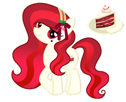 Size: 799x649 | Tagged: safe, artist:madlilon2051, imported from derpibooru, oc, oc only, earth pony, pony, base used, bow, cake, earth pony oc, eyelashes, female, food, hair bow, mare, simple background, smiling, solo, transparent background