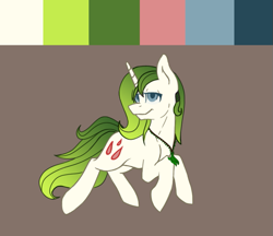 Size: 873x753 | Tagged: safe, artist:herusann, imported from derpibooru, oc, oc only, pony, unicorn, abstract background, horn, jewelry, looking back, male, necklace, smiling, solo, unicorn oc
