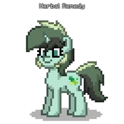 Size: 400x400 | Tagged: safe, imported from derpibooru, oc, oc only, oc:herbal remedy, pony, unicorn, pony town, female, simple background, solo, transparent background