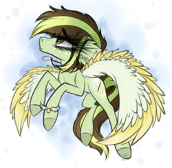 Size: 628x612 | Tagged: safe, artist:beamybutt, imported from derpibooru, oc, oc only, oc:akane, pegasus, pony, colored hooves, colored wings, ear fluff, eyelashes, female, looking up, pegasus oc, solo, two toned wings, wings