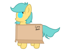 Size: 487x406 | Tagged: safe, artist:jerkface, imported from derpibooru, oc, oc only, oc:boxfilly, pegasus, pony, box, cardboard box, fake cutie mark, female, filly, pegasus oc, simple background, solo, transparent background