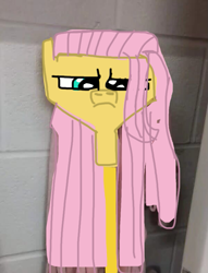 Size: 599x785 | Tagged: artist needed, safe, edit, imported from derpibooru, fluttershy, fluttermop, fluttershy is not amused, meme, mop, objectification, that was fast, unamused