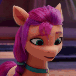Size: 800x800 | Tagged: safe, imported from derpibooru, screencap, sunny starscout, earth pony, pony, spoiler:my little pony: a new generation, animated, cropped, cute, female, g5, gif, happy, looking up, mare, my little pony: a new generation, smiling, solo, sunnybetes