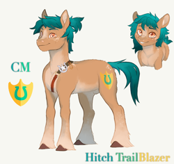 Size: 2312x2182 | Tagged: safe, artist:jadejellie, imported from derpibooru, hitch trailblazer, earth pony, pony, g5, high res, male, my little pony: a new generation, simple background, solo
