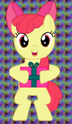 Size: 532x908 | Tagged: safe, artist:majkashinoda626, imported from derpibooru, apple bloom, earth pony, pony, bipedal, female, filly, present