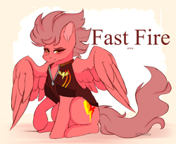 Size: 3936x3228 | Tagged: safe, artist:2pandita, imported from derpibooru, oc, oc only, oc:fast fire, pegasus, pony, female, high res, mare, solo