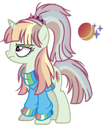 Size: 1280x1531 | Tagged: safe, artist:princess-kitsune-tsu, imported from derpibooru, oc, oc only, pony, unicorn, base used, clothes, female, magical lesbian spawn, mare, offspring, parent:moondancer, parent:rainbow dash, simple background, solo, sweater, transparent background