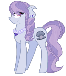 Size: 900x1044 | Tagged: safe, artist:gallantserver, imported from derpibooru, oc, oc only, oc:mauve pearl, earth pony, pony, female, mare, offspring, parent:hoity toity, parent:nurse redheart, simple background, solo, transparent background