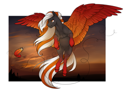 Size: 1837x1336 | Tagged: safe, artist:royvdhel-art, imported from derpibooru, oc, oc only, pegasus, pony, commission, flying, male, pegasus oc, smiling, solo, ych result