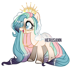 Size: 900x934 | Tagged: safe, artist:herusann, imported from derpibooru, oc, oc only, earth pony, pony, base used, crown, earth pony oc, eye clipping through hair, eyelashes, female, jewelry, regalia, simple background, smiling, solo, transparent background