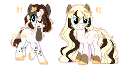 Size: 2500x1344 | Tagged: safe, artist:herusann, imported from derpibooru, oc, oc only, earth pony, pony, base used, d:, duo, earth pony oc, eyelashes, female, hair over one eye, open mouth, raised hoof, simple background, smiling, transparent background